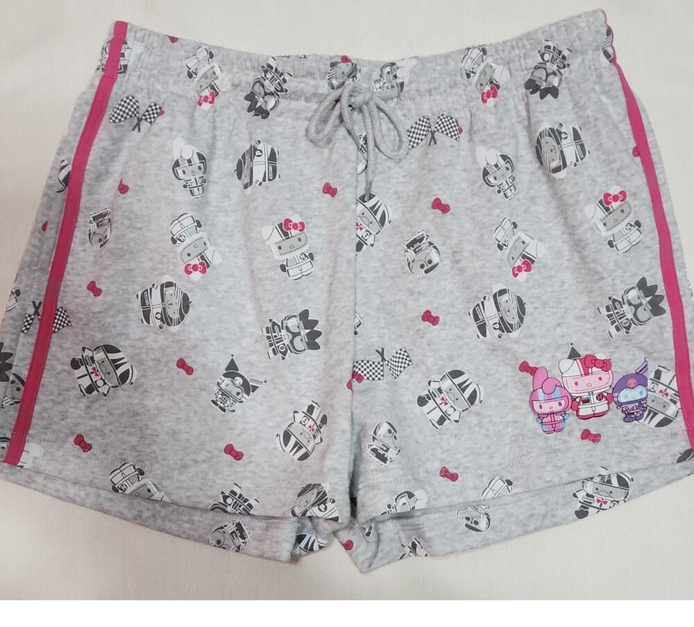 Hello kitty racing fleece short women's Large